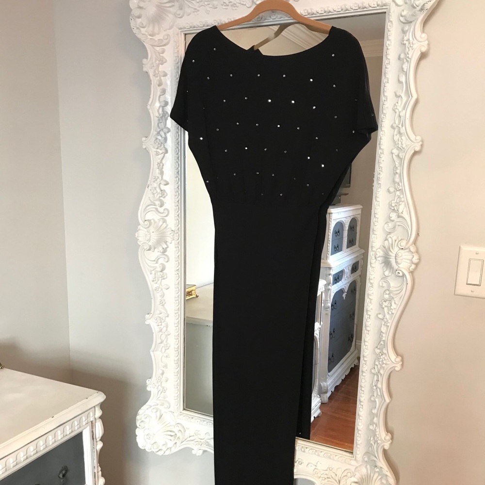 ERIN Fetherston Sequin Low Back Maxi Party Dress